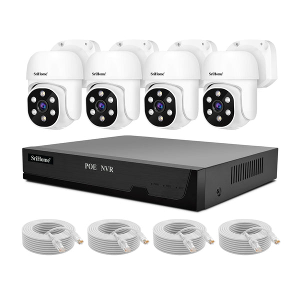 Srihome4/8/16 POE powered hard disk recorder 5 million high definition surveillance camera CCTV NVR