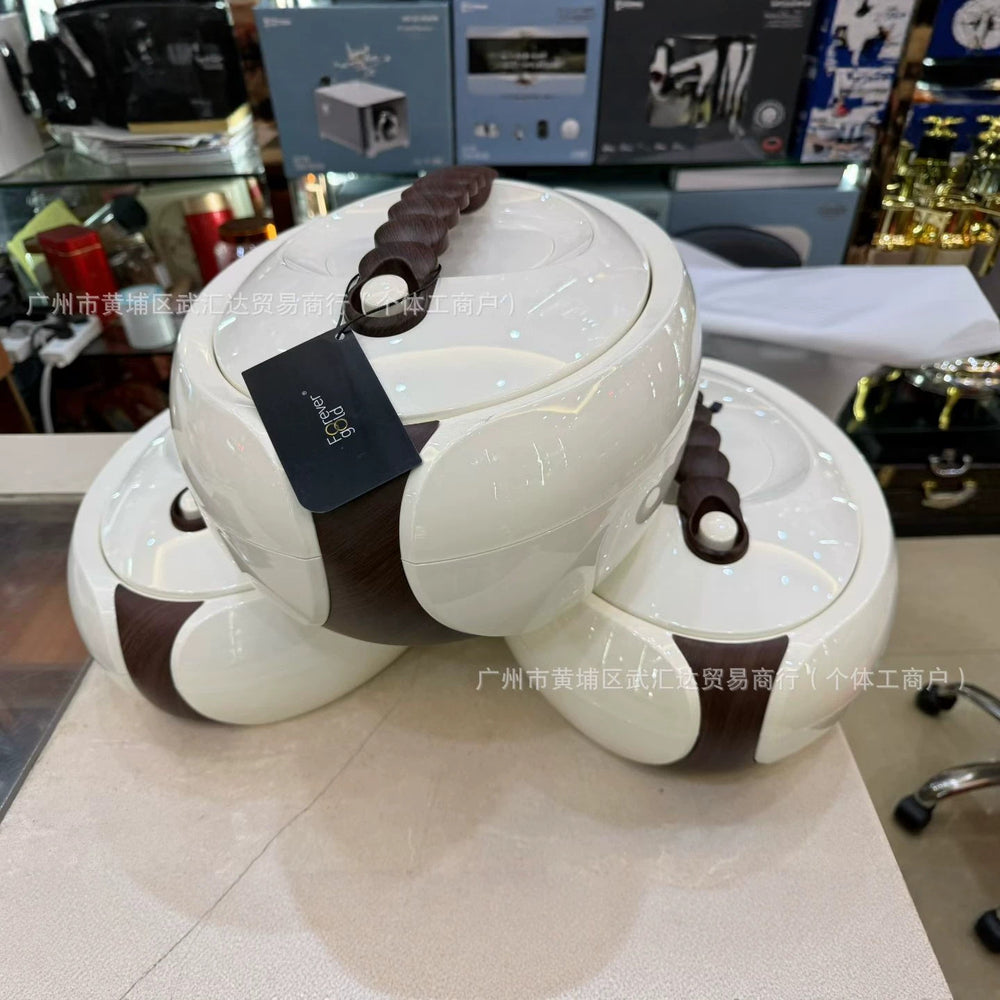 High-end luxury new food warmer cross-border 3pcs insulated lunch box tableware 4l-5l-6l large capacity