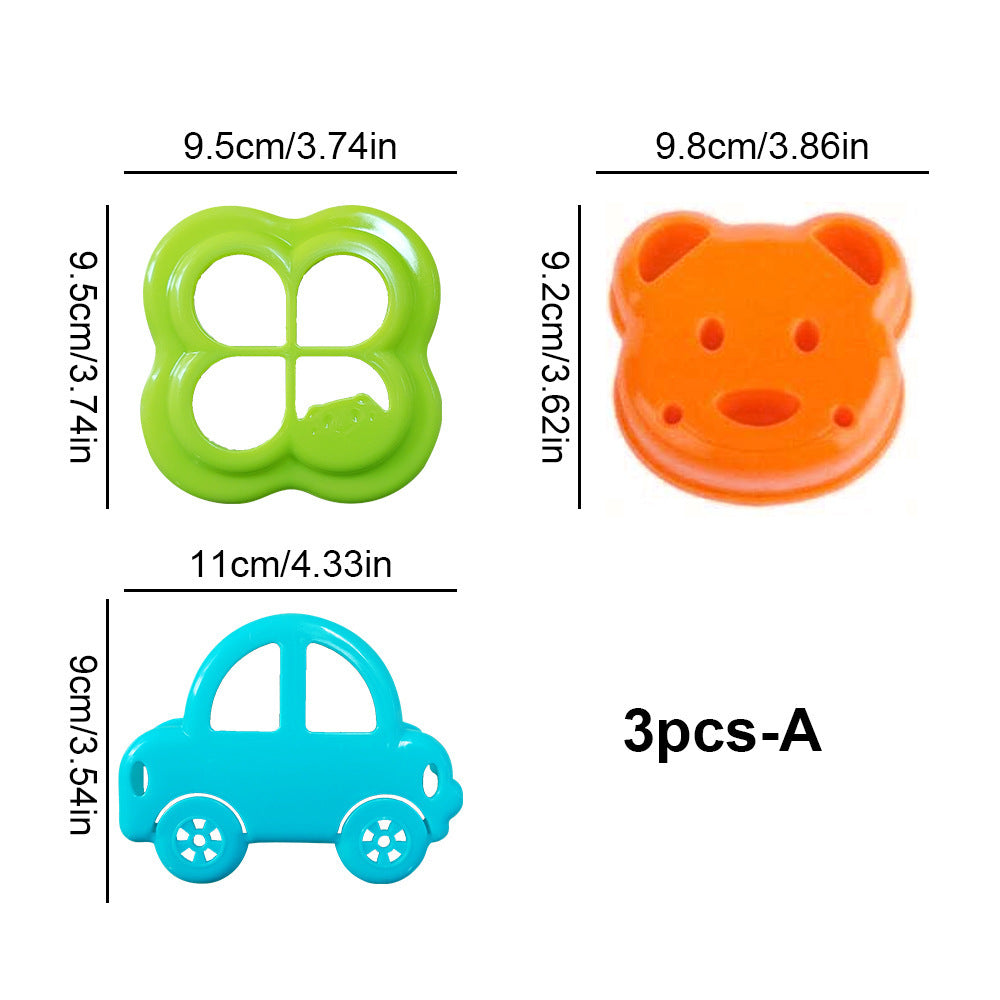 Diy sandwich mold bread cutter - cartoon toast cutter, rice ball mold, bread cutter - bear toast cutter