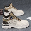 Boots men's high-top spring british style retromencasual leather shoes mid-top waterproofnon-slipworkwear boots
