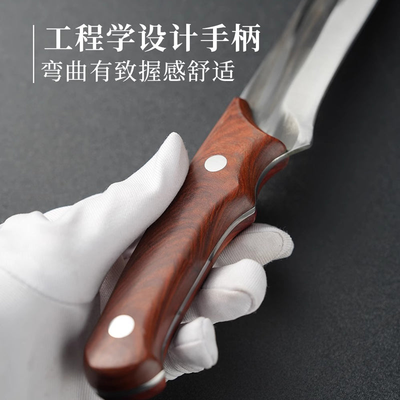 Sharp longquan forged boning knife, segmented handle, pork, beef, sheep, table knife, classy fruit cutting, kitchen for home