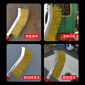 Wire brush knife brush stainless steel wire knife brush copper plated wire brush rust removal gap plastic handle barbecue iron brush cleaning brush