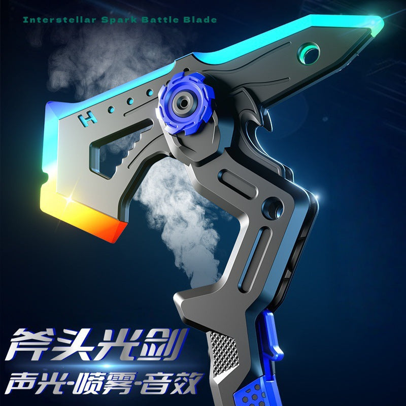 [customized] lightsaber double-bladed telescopic lightsaber children's luminous sword boy's cool double-headed laser sword ax toy