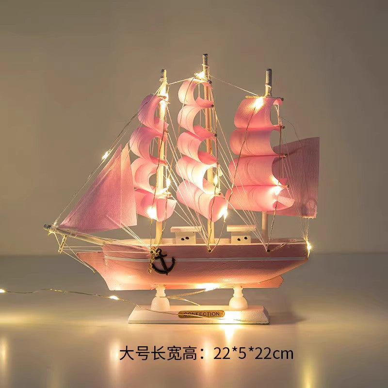 Smooth sailing sailboat model ornaments home decoration living room tv wine cabinet crafts graduate birthday gift