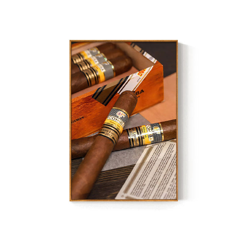 Cigar bar hanging painting American bar high-end club nightclub box wall decoration painting whiskey tobacco and alcohol shop mural