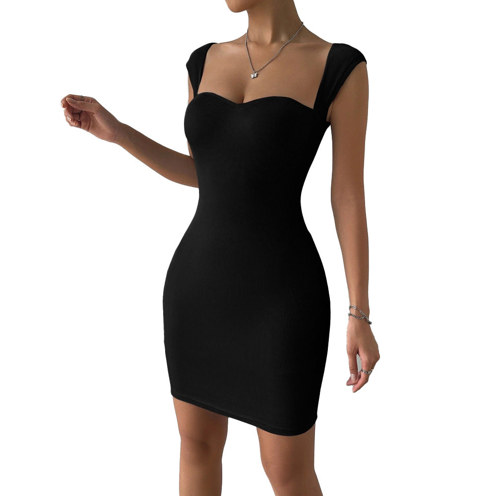 spring/summer new arrivals:  us & european style sexy nightclub mini dress - sleeveless knitted bodycon cami dress
