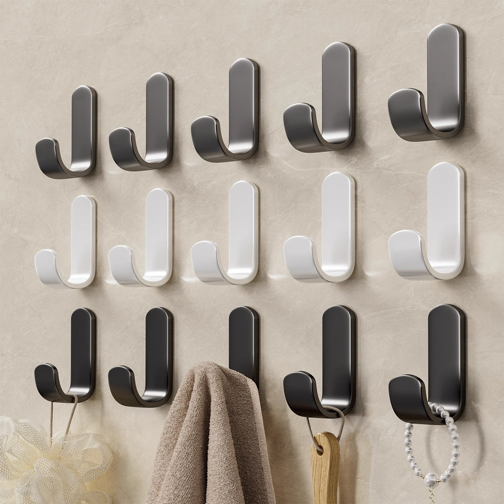 Solid hook, no need to drill holes, strong adhesive, load-bearing, traceless kitchen door, bathroom clothes hanger, sticky hook wardrobe