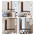 Walnut folding invisible clothes drying rack balcony for home wall-mounted clothes drying rod indoor clothes hanger bay window clothes drying rack
