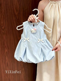 Girls' tulip dress - new summer sleeveless sweet style for toddlers and baby girls - perfect for first birthday parties and summer fashion
