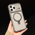 Creative lens ice armor cooling magnetic stand compatible iphone 17 pro phone case apple 16 matte anti-drop