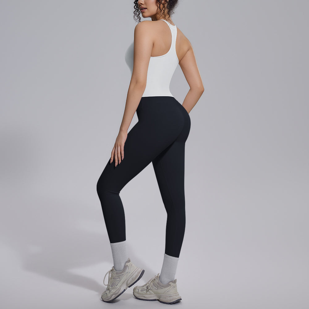 New arrival cross-border fashion double-sided brocade i-shaped beautiful back yoga suit sports running fitness running two-piece set for women