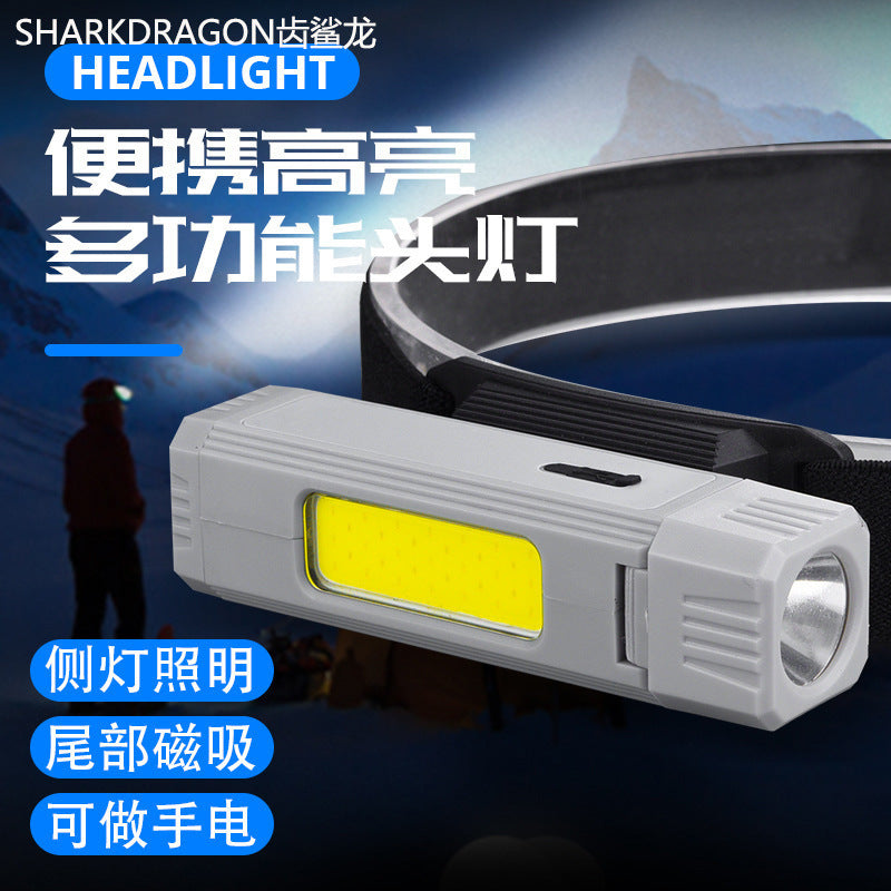 Cross-border new COB headlight Type-C charging multi-function foldable magnetic work light LED flashlight