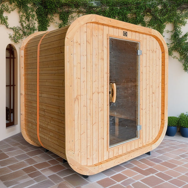 Movable outdoor prefabricated finished square tube sauna, customized anti-corrosion and moisture-proof integrated traditional dry steam room