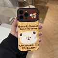 Cute custard bear phone case for iphone 17, iphone 16/15 - trendy, niche, and popular protective cover