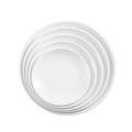 White melamine dinnerware, round plates, flat plates, plastic dishes, serving plates, dinner plates, western-style plates, commercial round plates - wholesale
