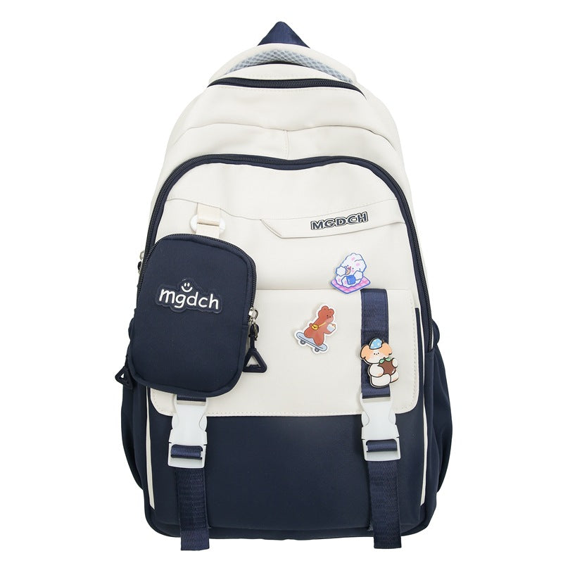 School bag, backpack, boys, junior high school students, large capacity, light travel, female college students 2024 new fashion backpack
