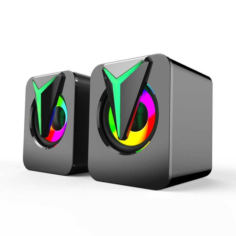 Computer usb wired illuminated speaker rgb colorful active mini desktop small speaker universal for desktop and laptop