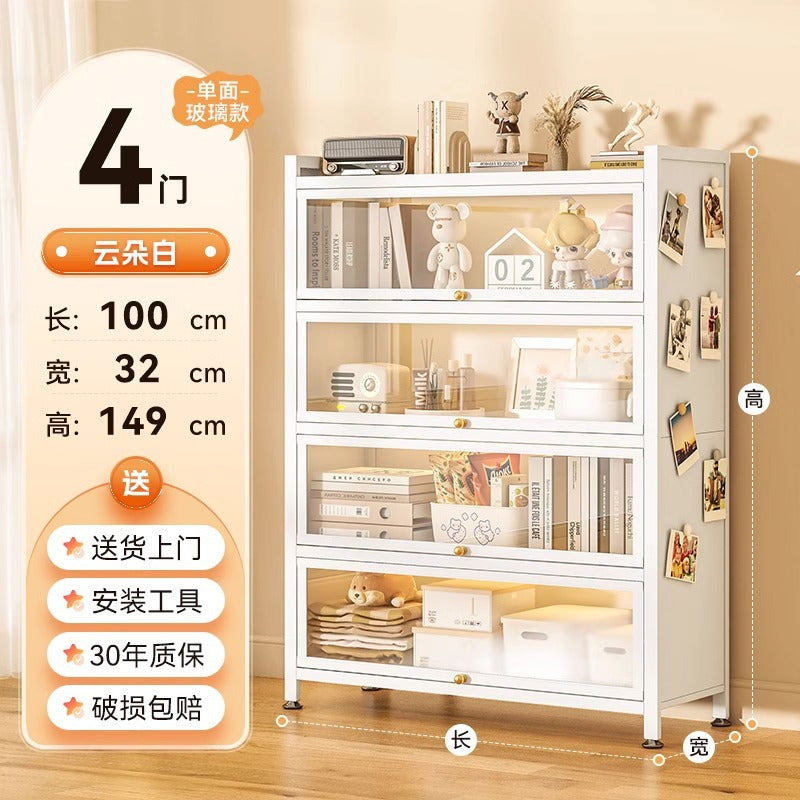 Figure display cabinet glass display cabinet model display rack steel storage cabinet for home dustproof collection storage cabinet