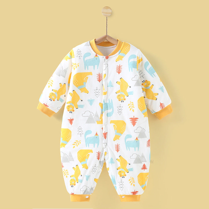 Baby clothes autumn and winter quilted warm cotton clothes newborn rompers pure cotton onesies baby thickened stylish winter outfits