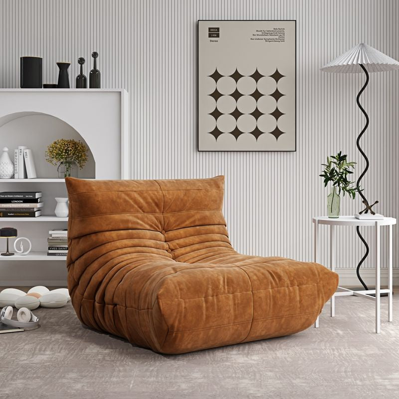 Caterpillar lazy sofa new arrival can lie down and sleep bedroom balcony tatami popular single sofa ins style leather