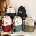 2025 new casual large capacity backpack for middle school, high school, and college students - women's double shoulder bag, men's color block large backpack
