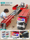 Children's transforming big truck track ejection car 6 storage container engineering vehicle container 8 boy toy 3 years old 5