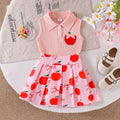 Children's clothing shein cross-border girl suit sleeveless vest + skirt two-piece set