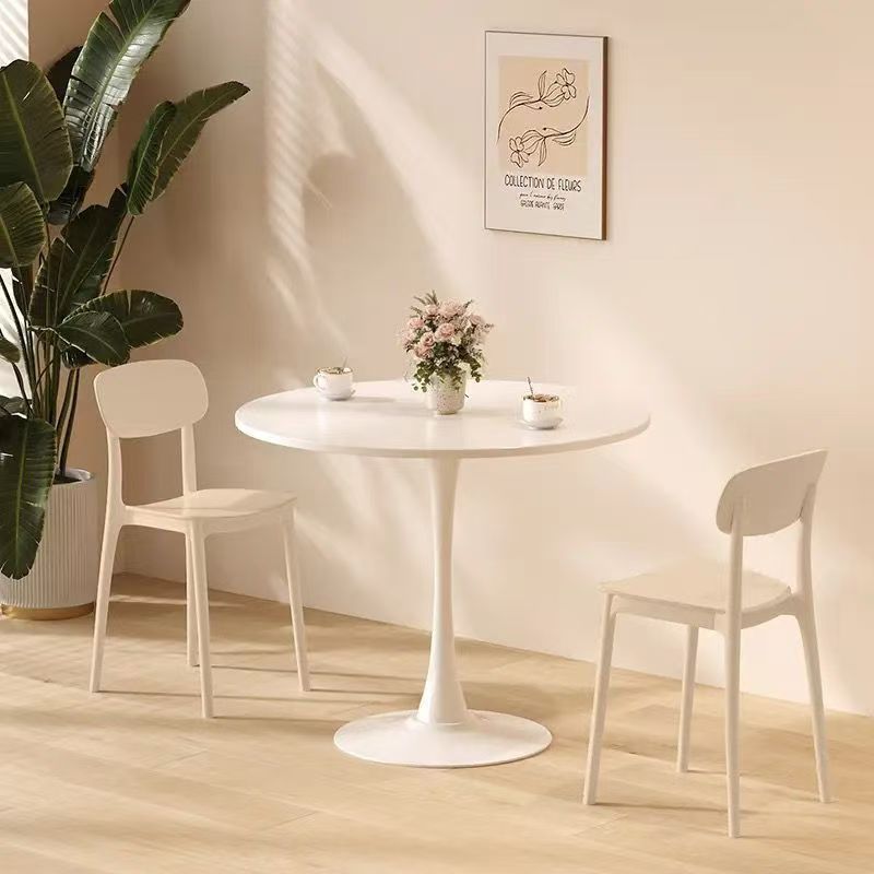 Cream style iron art negotiation table and chair combination popular milk tea shop casual round table reception table and chair package wholesale