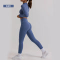 new arrival long-sleeve yoga top and bottom set - premium women's activewear two-piece workout outfit