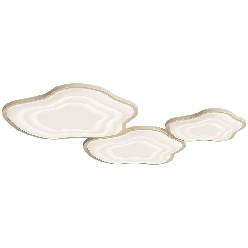 Wabi Sand Cream Wind Walnut Pattern Ceiling Light Medium Ancient Living Room Light Cloud Bedroom Room Eye Protection Light Hall Light