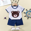 summer new arrival: 100% cotton kids' short-sleeve t-shirt and shorts set - korean style infant and toddler two-piece outfit