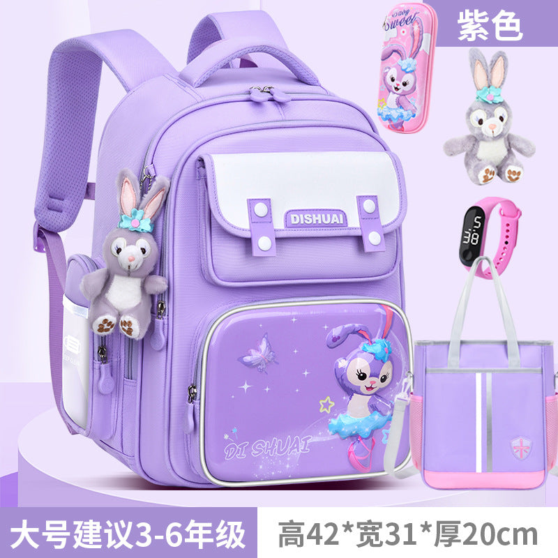 Elementary school backpack for boys, grades 1-2, ages 3-6, lightweight, child-friendly, spine-protecting, 2026 new model