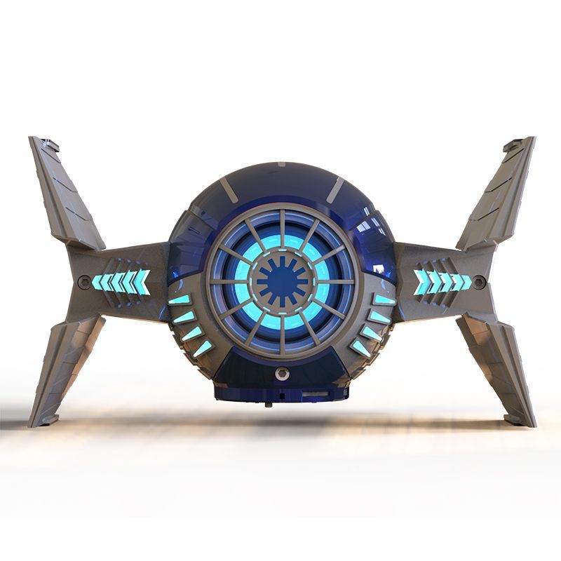 New spacecraft bluetooth speaker - creative wireless, cool, card-insertable, computer desktop speaker, subwoofer, piano black
