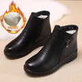 Winter slip-on fleece-lined cotton shoes heattech ladieswear shoes non-slipthickened cotton shoes for middle-aged and elderly people flatsnon-slip granny shoes