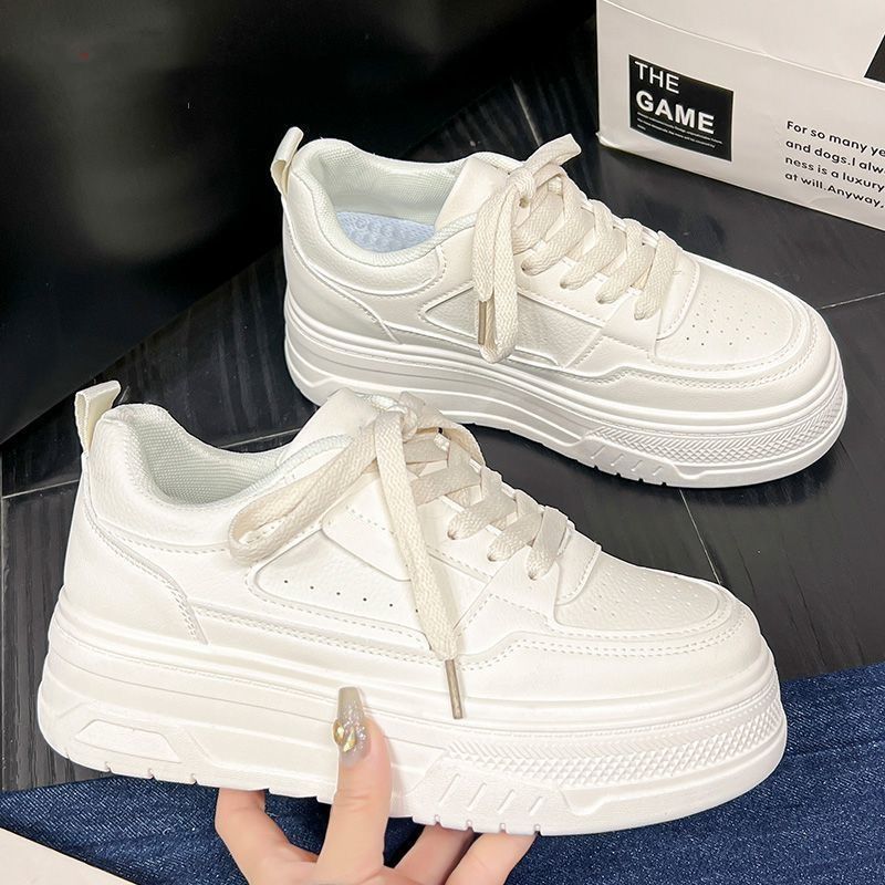 Best sellingeasiest for matchplatform shoeswhite shoes women's spring summerniche stylethick sole sneakers2026new arrivalheight increasingcasualsneakers