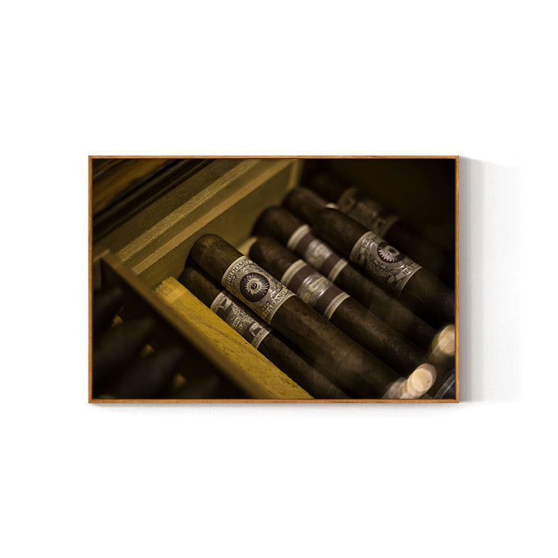 Cigar bar hanging painting American bar high-end club nightclub box wall decoration painting whiskey tobacco and alcohol shop mural