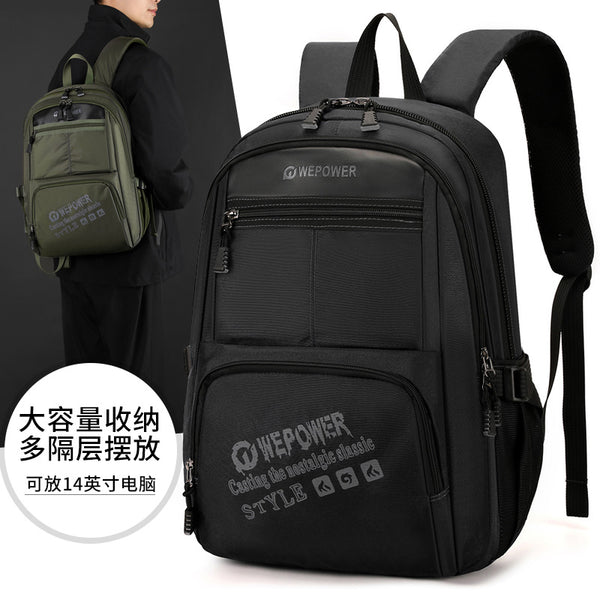 WEPOWER New Commuter Large Capacity Backpack Junior High School Student School Bag Men's Travel Casual Backpack
