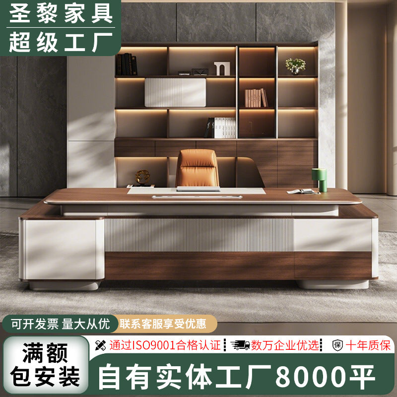 Saint li office desk boss desk and chair combination light luxury classy office president desk 2m executive desk casual