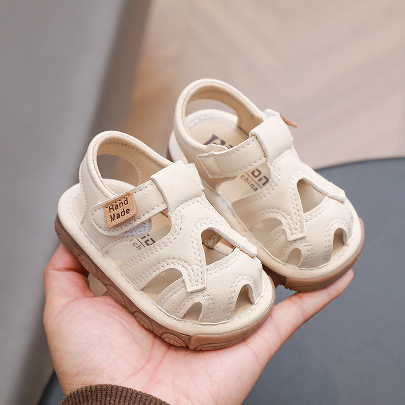 Baby sandals summernew arrival boys soft bottom toe cap toddler shoes baby shoes kidsnon-slip upgraded calling shoes