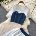 Commuting style silm vest high waistloose pantstwo-piece set female k-style summer silm type slimming lookelegantsuit