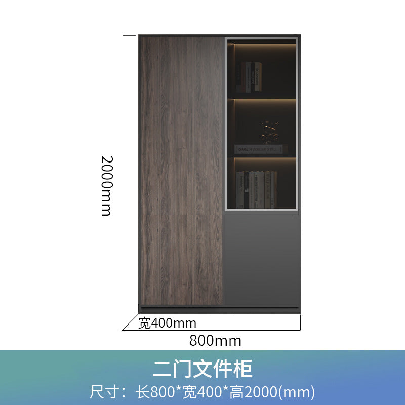 Boss office background cabinet bookcase file cabinet wooden information cabinet storage cabinet wall floor cabinet office furniture