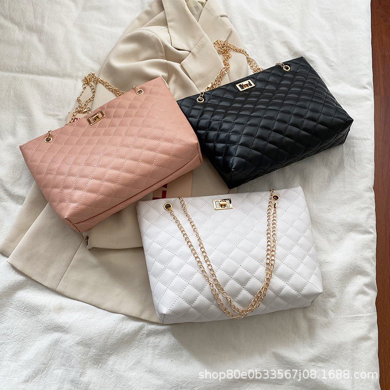 Guangzhou women's bag manufacturer 2021 Korean version of women's shoulder messenger bag large-capacity shopping bag delivery tote bag