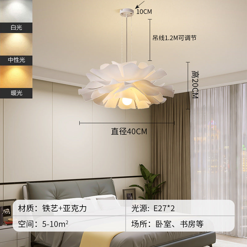 Xiaohongshu chandelier Nordic simple restaurant lighting living room warm and creative Internet celebrity pumpkin lamp master bedroom lighting