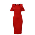 D289 european and american clothing  summer new independent station plus size women's clothing hip covering ol elegant commuting export dress