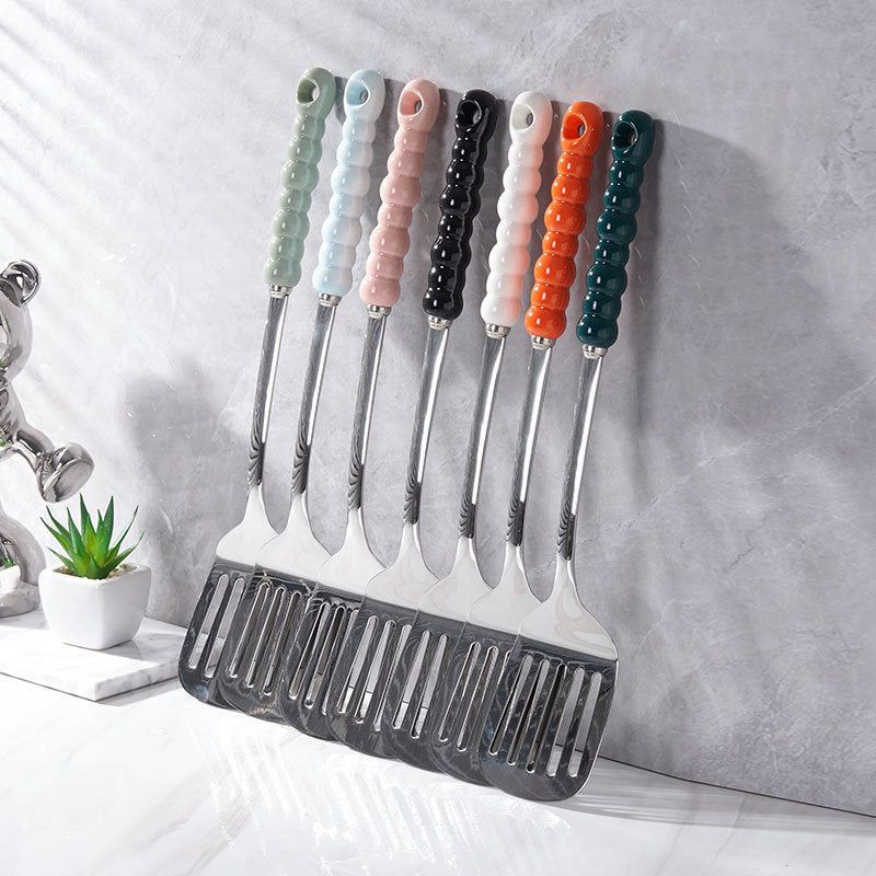 New year's stainless steel kitchen utensil set - premium 7-piece set including soup ladle, spatula, and skimmer - wholesale for home cooking