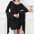 Amazon fashionnew arrivalexportprinting gothic style asymmetrical hem halloween women's hip-hugging dress