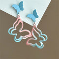 Interesting cut out butterfly earrings sweet dopamine spring and summer fashionelegantniche style earrings small fresh earrings wholesale