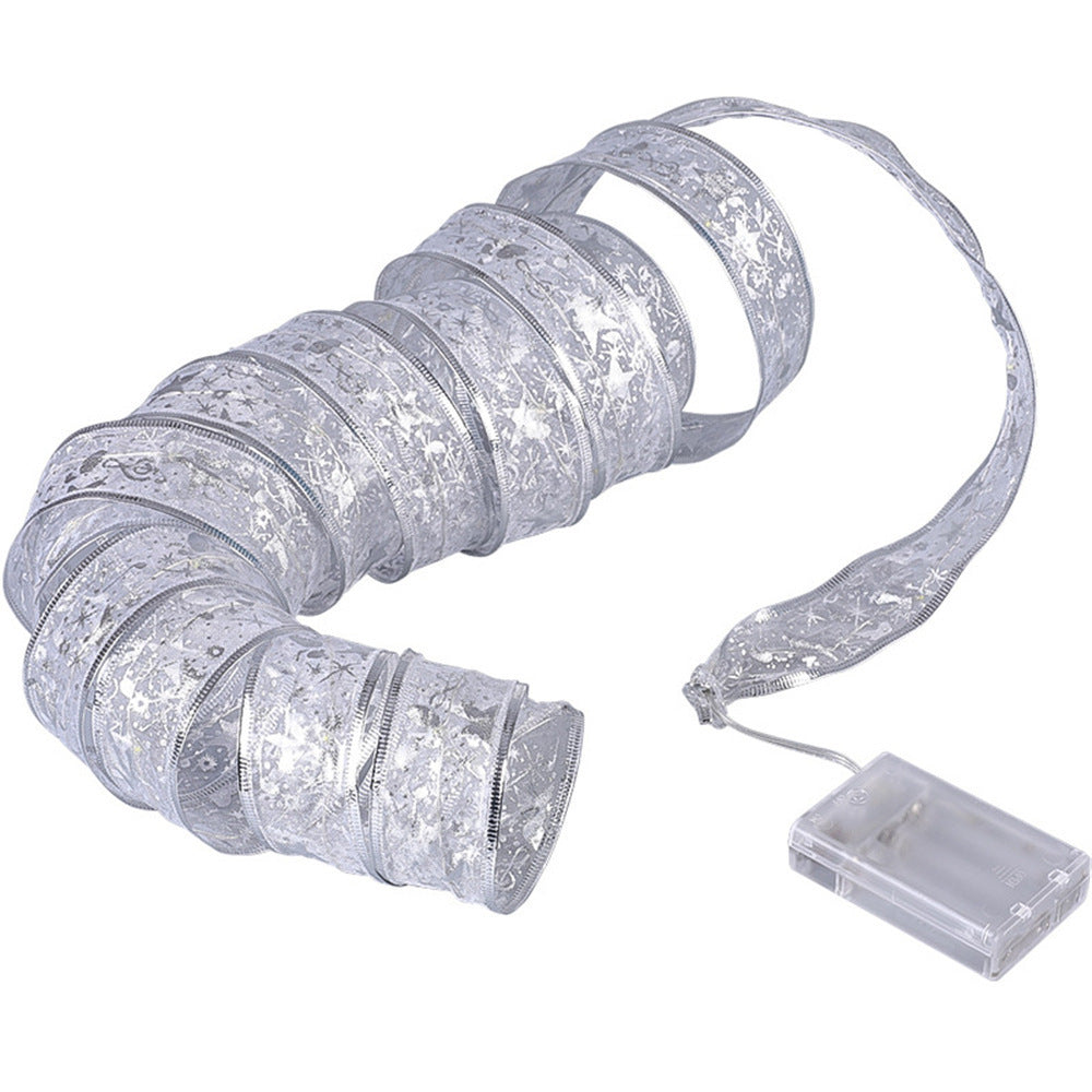 LED Bouquet Gift Box Christmas Ribbon Lights Colored Lights Flashing String Lights Gypsy Bedroom Closet Christmas Decorative Lights