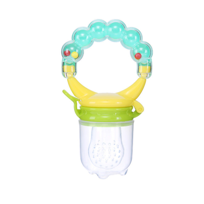 Baby food grade teether baby teething stick fruit vegetable bite bag pacifier newborn silicone teether