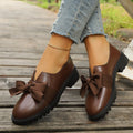 plus sizebows square toe flats women's  spring new arrival fairy style thick sole wedge cross-border women's shoes
